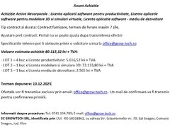 Anunt procedura achizitie licente software